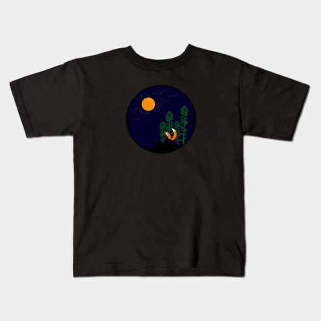 The Fox and The Moon Kids T-Shirt by speakspeakspeak16